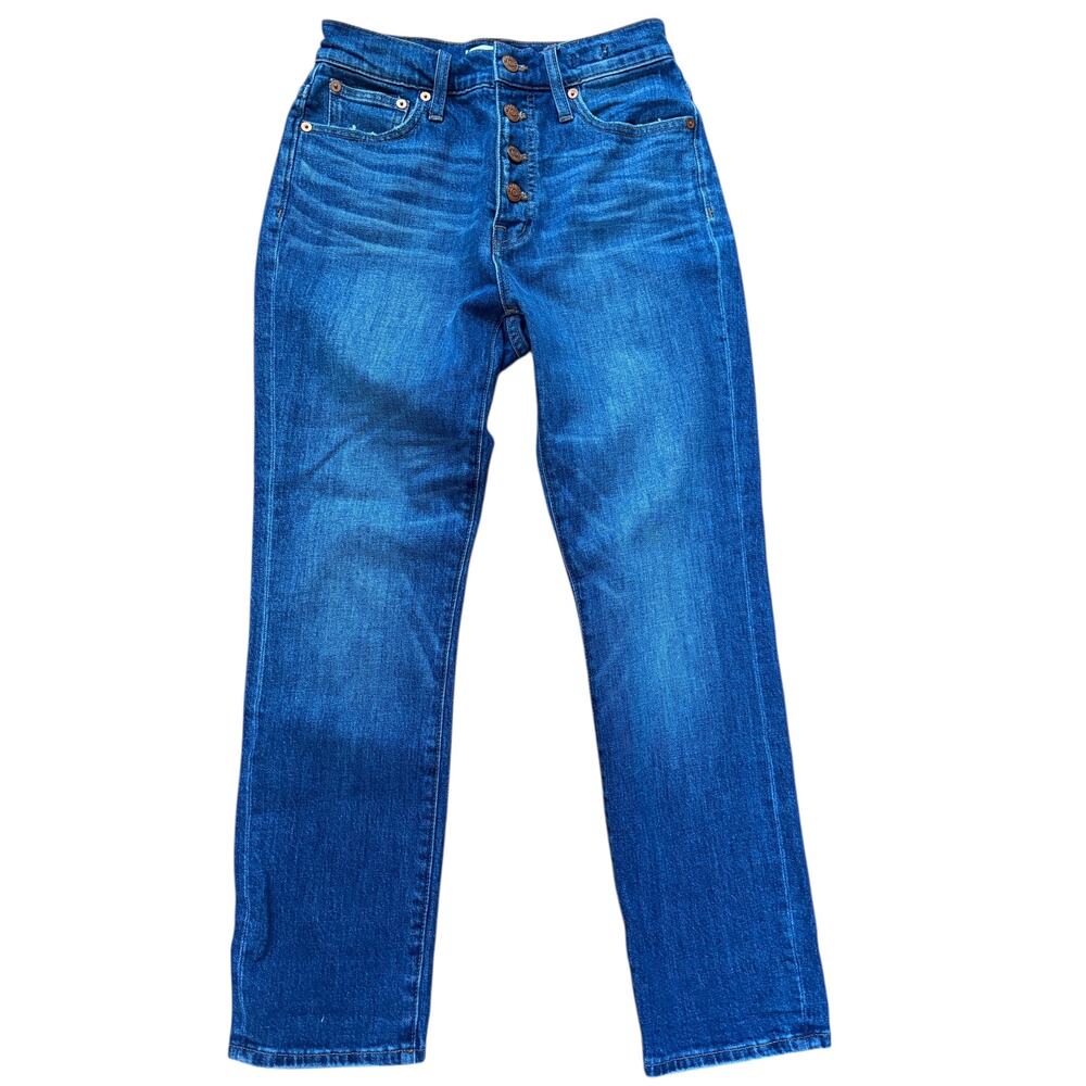 Madewell The Perfect Vintage Jean Size 25 High Rise Button Fly Straight Leg